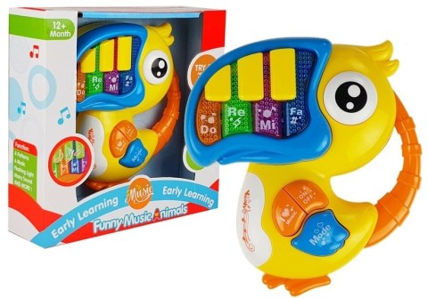 Pianinko Organki Do Re Mi Papuga Żółte Pianinko Organki Do Re Mi Papuga Żółte