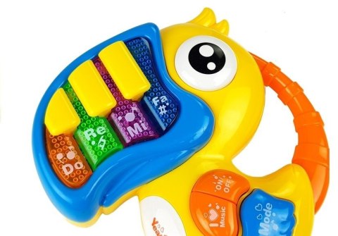 Pianinko Organki Do Re Mi Papuga Żółte Pianinko Organki Do Re Mi Papuga Żółte