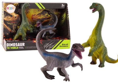 Zestaw Figurek Dinozaurów Brachinozaur Velociraptor 2El Zestaw Figurek Dinozaurów Brachinozaur Velociraptor 2El