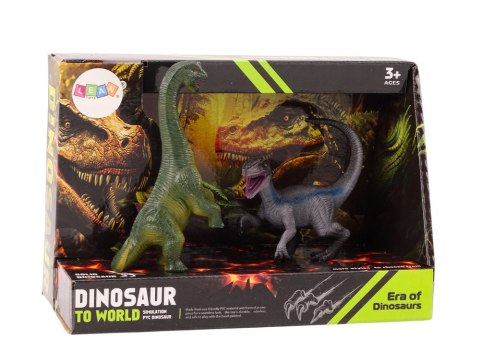 Zestaw Figurek Dinozaurów Brachinozaur Velociraptor 2El Zestaw Figurek Dinozaurów Brachinozaur Velociraptor 2El