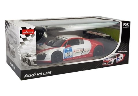 Auto R/C Audi R8 LMS Rastar 1:14 Biało-Czerwone Auto R/C Audi R8 LMS Rastar 1:14 Biało-Czerwone