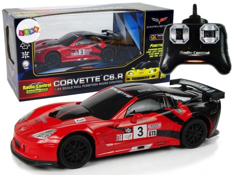 Auto Sportowe R/C 1:24 Corvette C6.R Czerwone 2.4 G Światła Auto Sportowe R/C 1:24 Corvette C6.R Czerwone 2.4 G Światła