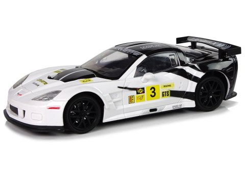 Auto Sportowe Wyścigowe R/C 1:18 Corvette C6.R Biały 2.4 G Światła Auto Sportowe Wyścigowe R/C 1:18 Corvette C6.R Biały 2.4 G Światła