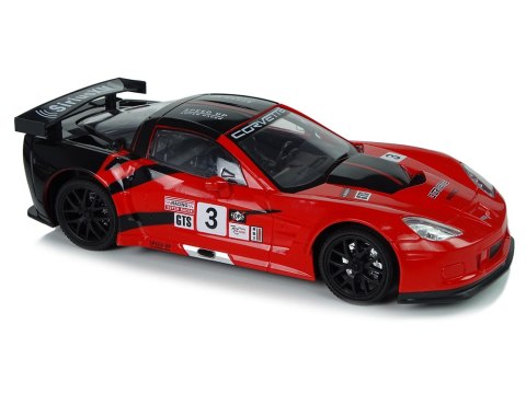 Auto Sportowe Wyścigowe R/C 1:18 Corvette C6.R Czerwony 2.4 G Światła Auto Sportowe Wyścigowe R/C 1:18 Corvette C6.R Czerwony 2.4 G Światła