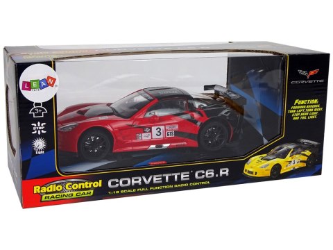 Auto Sportowe Wyścigowe R/C 1:18 Corvette C6.R Czerwony 2.4 G Światła Auto Sportowe Wyścigowe R/C 1:18 Corvette C6.R Czerwony 2.4 G Światła