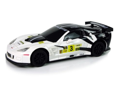 Auto Sportowe Wyścigowe R/C 1:24 Corvette C6.R Biały 2.4 G Światła Auto Sportowe Wyścigowe R/C 1:24 Corvette C6.R Biały 2.4 G Światła