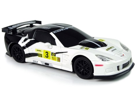 Auto Sportowe Wyścigowe R/C 1:24 Corvette C6.R Biały 2.4 G Światła Auto Sportowe Wyścigowe R/C 1:24 Corvette C6.R Biały 2.4 G Światła