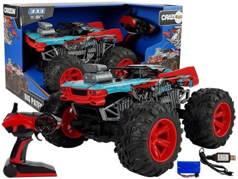 Auto Terenowe Zdalnie Sterowane 1:14 2.4G RC Czerwone Duże Koła Auto Terenowe Zdalnie Sterowane 1:14 2.4G RC Czerwone Duże Koła