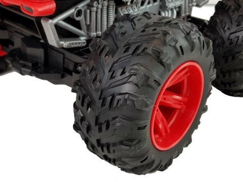 Auto Terenowe Zdalnie Sterowane 1:14 2.4G RC Czerwone Duże Koła Auto Terenowe Zdalnie Sterowane 1:14 2.4G RC Czerwone Duże Koła