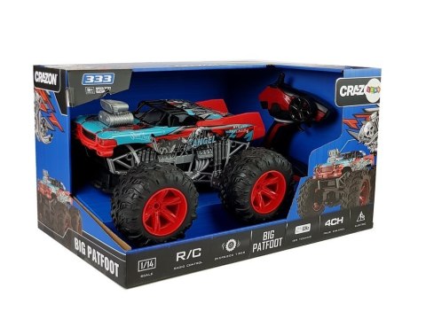 Auto Terenowe Zdalnie Sterowane 1:14 2.4G RC Czerwone Duże Koła Auto Terenowe Zdalnie Sterowane 1:14 2.4G RC Czerwone Duże Koła