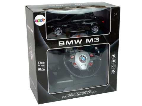 Auto Zdalnie Sterowane BMW M3 Czarny 2,4 G Pilot Kierownica 1:18 Dźwięk Światła Auto Zdalnie Sterowane BMW M3 Czarny 2,4 G Pilot Kierownica 1:18 Dźwięk Światła