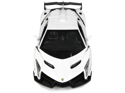 Auto Zdalnie Sterowane Lamborghini Veneno Biały 2,4 G Pilot Kierownica Dźwięk Światła Auto Zdalnie Sterowane Lamborghini Veneno Biały 2,4 G Pilot Kierownica Dźwięk Światła