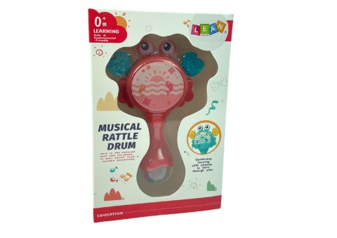 Bębenek Grzechotka Krab Dla Dzieci Światełka Melodie Czerwony Bębenek Grzechotka Krab Dla Dzieci Światełka Melodie Czerwony