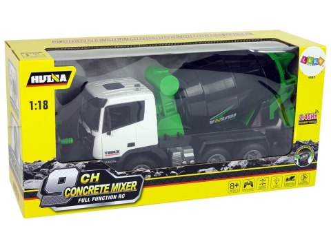Betoniarka Zdalnie Sterowana 1:18 Czarna Huina 2,4G Obrotowa Gruszka Betoniarka Zdalnie Sterowana 1:18 Czarna Huina 2,4G Obrotowa Gruszka