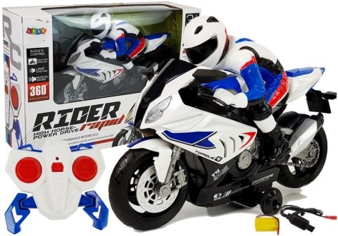 Motocykl zdalnie sterowany R/C 2.4G Biały Motocykl zdalnie sterowany R/C 2.4G Biały