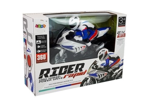Motocykl zdalnie sterowany R/C 2.4G Biały Motocykl zdalnie sterowany R/C 2.4G Biały