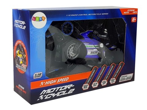 Motor Sportowy Ścigacz Zdalnie Sterowany 2.4G Zasięg 35 m Niebieski Motor Sportowy Ścigacz Zdalnie Sterowany 2.4G Zasięg 35 m Niebieski