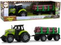 Zielony Traktor Przyczepa Bale Drewna Farma Dźwięk Zielony Traktor Przyczepa Bale Drewna Farma Dźwięk