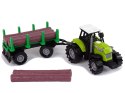 Zielony Traktor Przyczepa Bale Drewna Farma Dźwięk Zielony Traktor Przyczepa Bale Drewna Farma Dźwięk