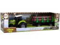 Zielony Traktor Przyczepa Bale Drewna Farma Dźwięk Zielony Traktor Przyczepa Bale Drewna Farma Dźwięk