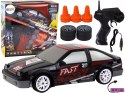 Autko Sportowe Zdalnie Sterowane R/C 1:24 Czarne Wymienne Koła Autko Sportowe Zdalnie Sterowane R/C 1:24 Czarne Wymienne Koła