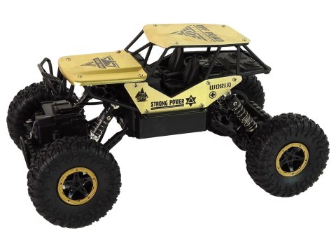 Auto RC Wysokie Koła 1:18 Plastikowe Czarne Złote Auto RC Wysokie Koła 1:18 Plastikowe Czarne Złote
