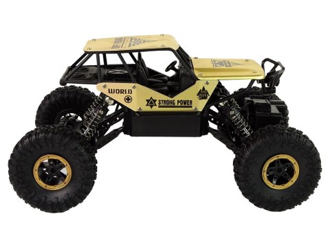 Auto RC Wysokie Koła 1:18 Plastikowe Czarne Złote Auto RC Wysokie Koła 1:18 Plastikowe Czarne Złote