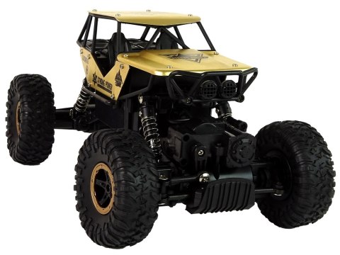 Auto RC Wysokie Koła 1:18 Plastikowe Czarne Złote Auto RC Wysokie Koła 1:18 Plastikowe Czarne Złote