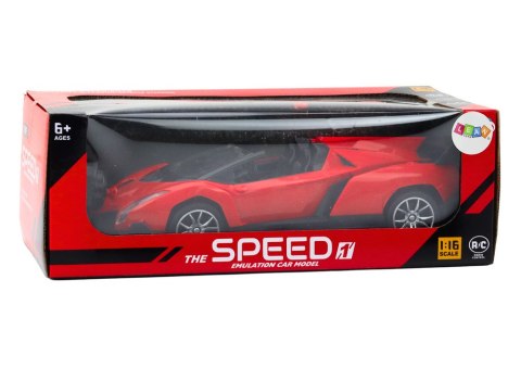 Auto Samochód Sportowy Zdalnie Sterowany RC 1:16 Czerwone Auto Samochód Sportowy Zdalnie Sterowany RC 1:16 Czerwone