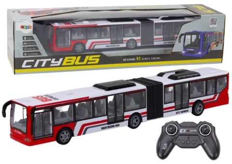 Autobus Miejski Zdalnie Sterowany RC Czerwono-Biały Autobus Miejski Zdalnie Sterowany RC Czerwono-Biały