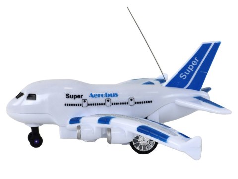 Samolot RC Zdalnie Sterowany Biały Aerobus Pilot Światła Dźwięki Samolot RC Zdalnie Sterowany Biały Aerobus Pilot Światła Dźwięki