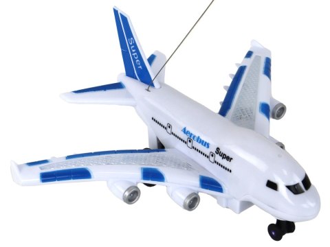 Samolot RC Zdalnie Sterowany Biały Aerobus Pilot Światła Dźwięki Samolot RC Zdalnie Sterowany Biały Aerobus Pilot Światła Dźwięki