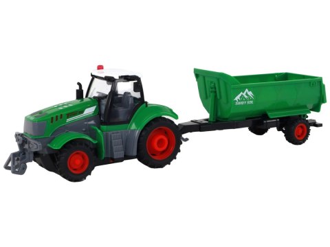 Zdalnie Sterowany Ciągnik Traktor R/C z Przyczepą 1:24 Światła Zielony Zdalnie Sterowany Ciągnik Traktor R/C z Przyczepą 1:24 Światła Zielony