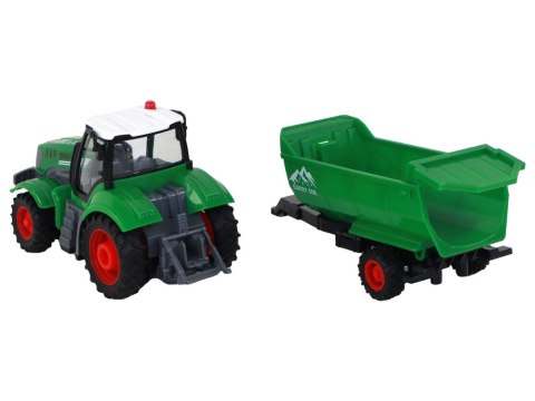 Zdalnie Sterowany Ciągnik Traktor R/C z Przyczepą 1:24 Światła Zielony Zdalnie Sterowany Ciągnik Traktor R/C z Przyczepą 1:24 Światła Zielony