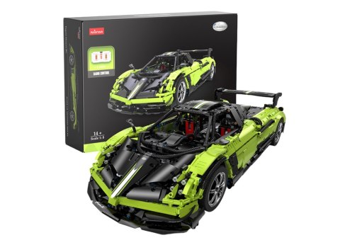 Klocki Konstrukcyjne Auto RC Rastar 1:8 Pagani Huyara BC Zielone 2896 Elementów Klocki Konstrukcyjne Auto RC Rastar 1:8 Pagani Huyara BC Zielone 2896 Elementów