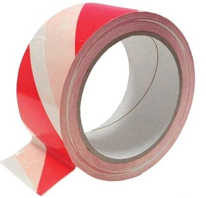 TAŚMA OSTRZEGAWCZA BIAŁO-CZERWONA 75-80MM*500M TAŚMA OSTRZEGAWCZA BIAŁO-CZERWONA 75-80MM*500M