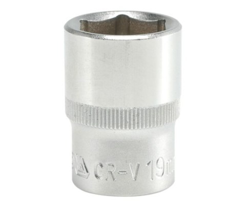 NASADKA KRÓTKA 6-KĄTNA CHROMOWANA 1/2'' 19MM NASADKA KRÓTKA 6-KĄTNA CHROMOWANA 1/2'' 19MM