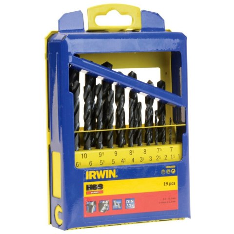 KOMPLET WIERTEŁ DO METALU HSS PRO 19 SZTUK 1-10MM KOMPLET WIERTEŁ DO METALU HSS PRO 19 SZTUK 1-10MM