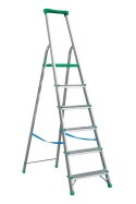 DRABINA ALUMINIOWA WOLNOSTOJĄCA 204CM 5 STOPNI + PODEST DRABINA ALUMINIOWA WOLNOSTOJĄCA 204CM 5 STOPNI + PODEST