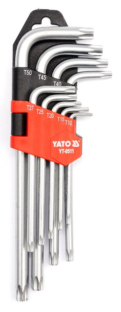 KLUCZE TORX T10-T50 ZESTAW 9-CZĘŚCIOWY KLUCZE TORX T10-T50 ZESTAW 9-CZĘŚCIOWY