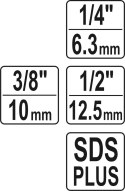 ADAPTER SDS PLUS DO NASADEK 1/4'', 3/8'', 1/2'' ADAPTER SDS PLUS DO NASADEK 1/4'', 3/8'', 1/2''