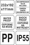 WALIZKA NARZĘDZIOWA HERMET 232*192*111MM WALIZKA NARZĘDZIOWA HERMET 232*192*111MM