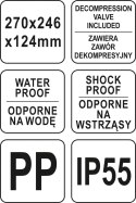 WALIZKA NARZĘDZIOWA HERMET 270*246*124MM WALIZKA NARZĘDZIOWA HERMET 270*246*124MM