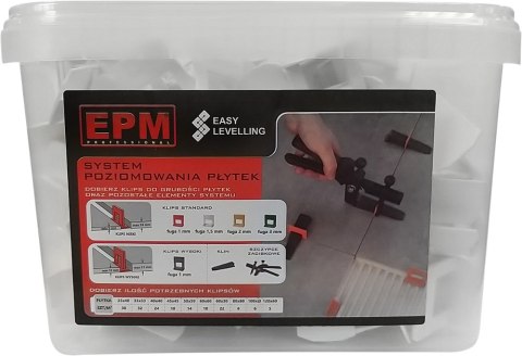 SYSTEM UKŁADANIA PŁYTEK EASY LEVELING 200 KLIPSÓW 1,5MM SYSTEM UKŁADANIA PŁYTEK EASY LEVELING 200 KLIPSÓW 1,5MM