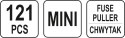 ZESTAW 121 BEZPIECZNIKÓW PŁYTKOWYCH MINI ZESTAW 121 BEZPIECZNIKÓW PŁYTKOWYCH MINI
