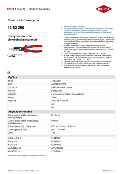 SZCZYPCE DO PRAC ELEKTROINSTALACYJNYCH 200MM SZCZYPCE DO PRAC ELEKTROINSTALACYJNYCH 200MM