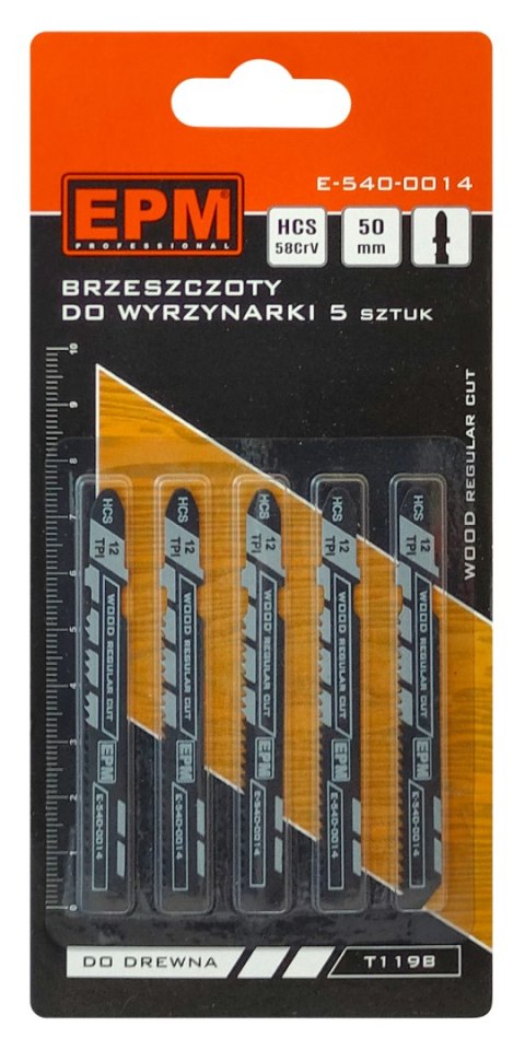 BRZESZCZOT DO WYRZYNARKI 51MM 13TPI DREWNO T119B 5 SZTUK BRZESZCZOT DO WYRZYNARKI 51MM 13TPI DREWNO T119B 5 SZTUK