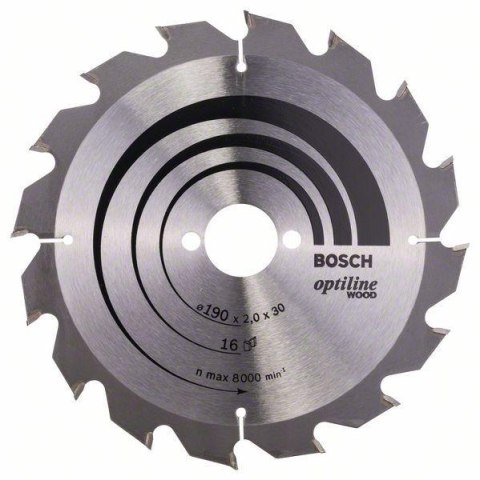 PIŁA TARCZOWA H OPTILINE WOOD 190*2.0*30/Z PIŁA TARCZOWA H OPTILINE WOOD 190*2.0*30/Z