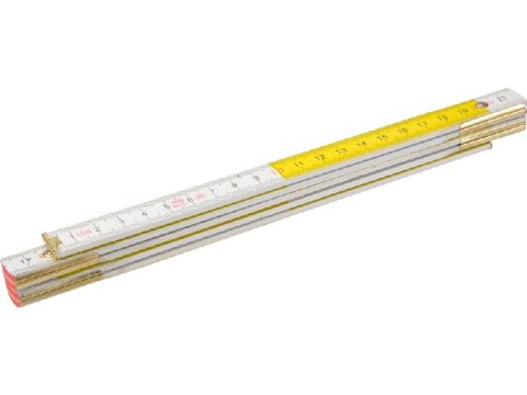 MIARA DREWNIANA SKŁADANA BIAŁO-ŻÓŁTA 1M MIARA DREWNIANA SKŁADANA BIAŁO-ŻÓŁTA 1M