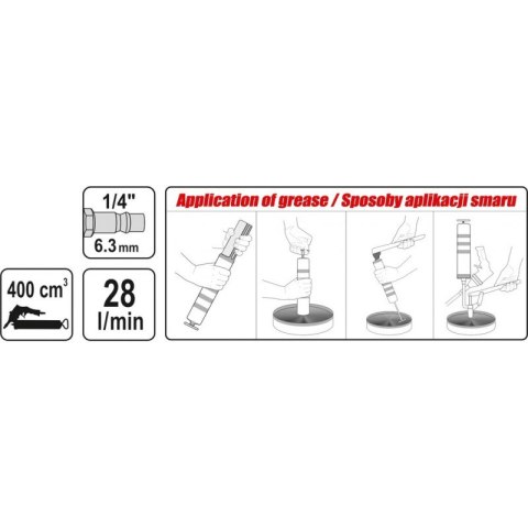 SMAROWNICA RĘCZNA-PNEUMATYCZNA 400CM3 SMAROWNICA RĘCZNA-PNEUMATYCZNA 400CM3